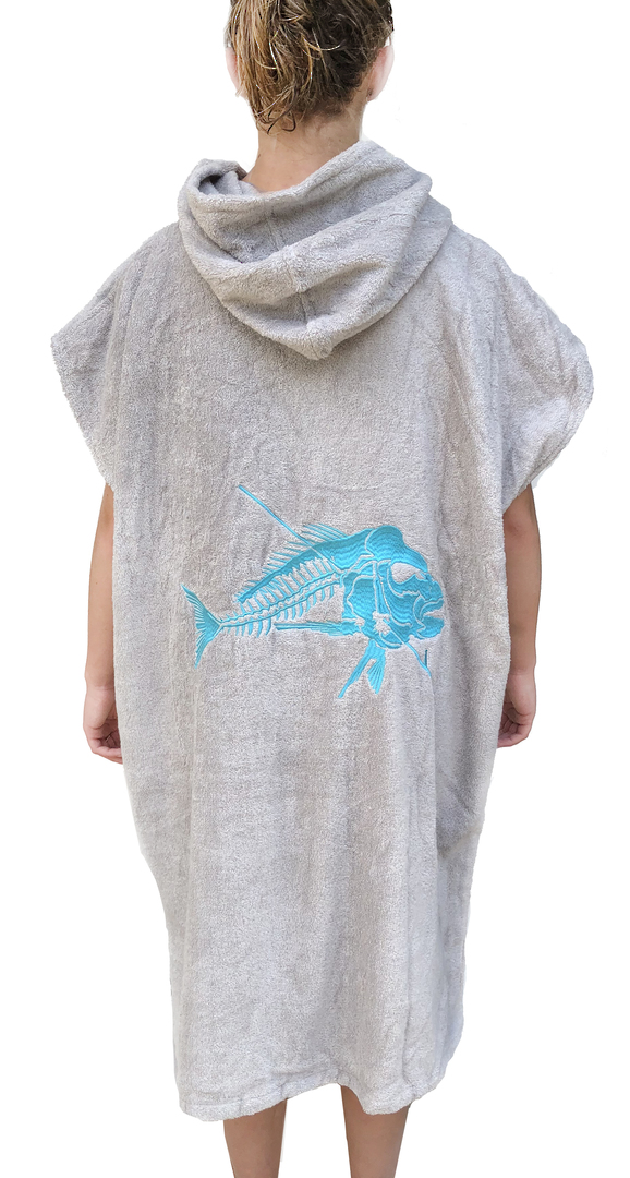 Ocean Hunter Hooded Poncho - Medium Grey (sold out) image 3